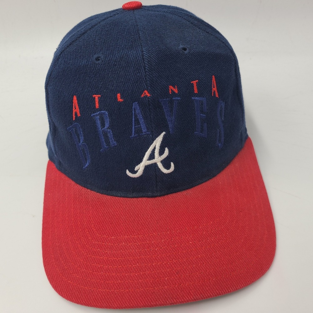 Vintage Atlanta‎ Braves Hat Strapback (Fits Small) Twins Enterprise Blue Red MLB